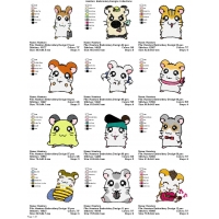 12 Hamtaro Embroidery Designs Collections 01